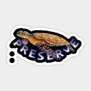 Sea turtle preservation Sticker